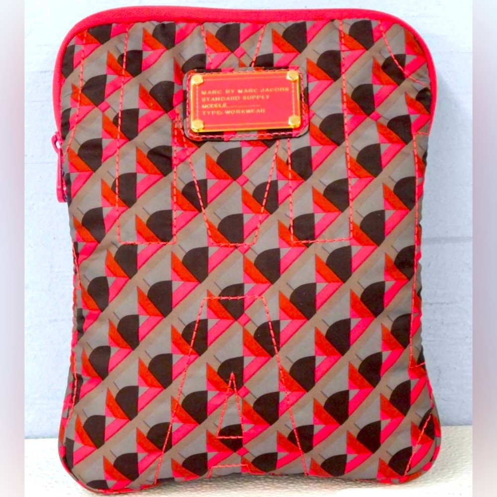 EUC Marc Jacobs Work Wear iPad Soft Fabric Top Zipper Case